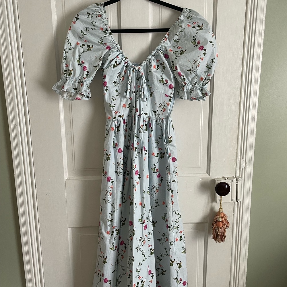 HILL HOUSE HOME Pond floral nap dress SMALL